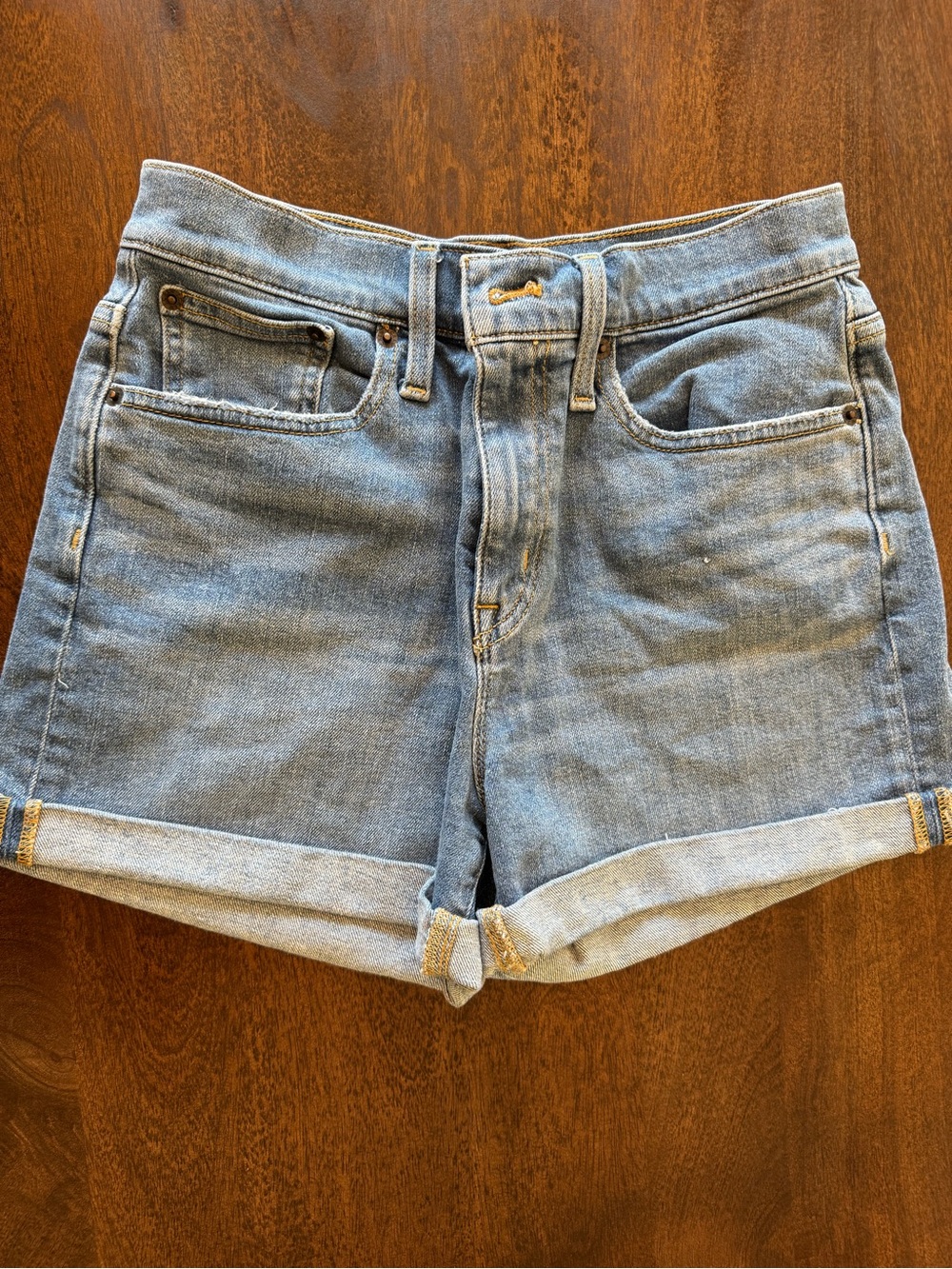 J. Crew Light Blue Rolled-Hem Denim Shorts